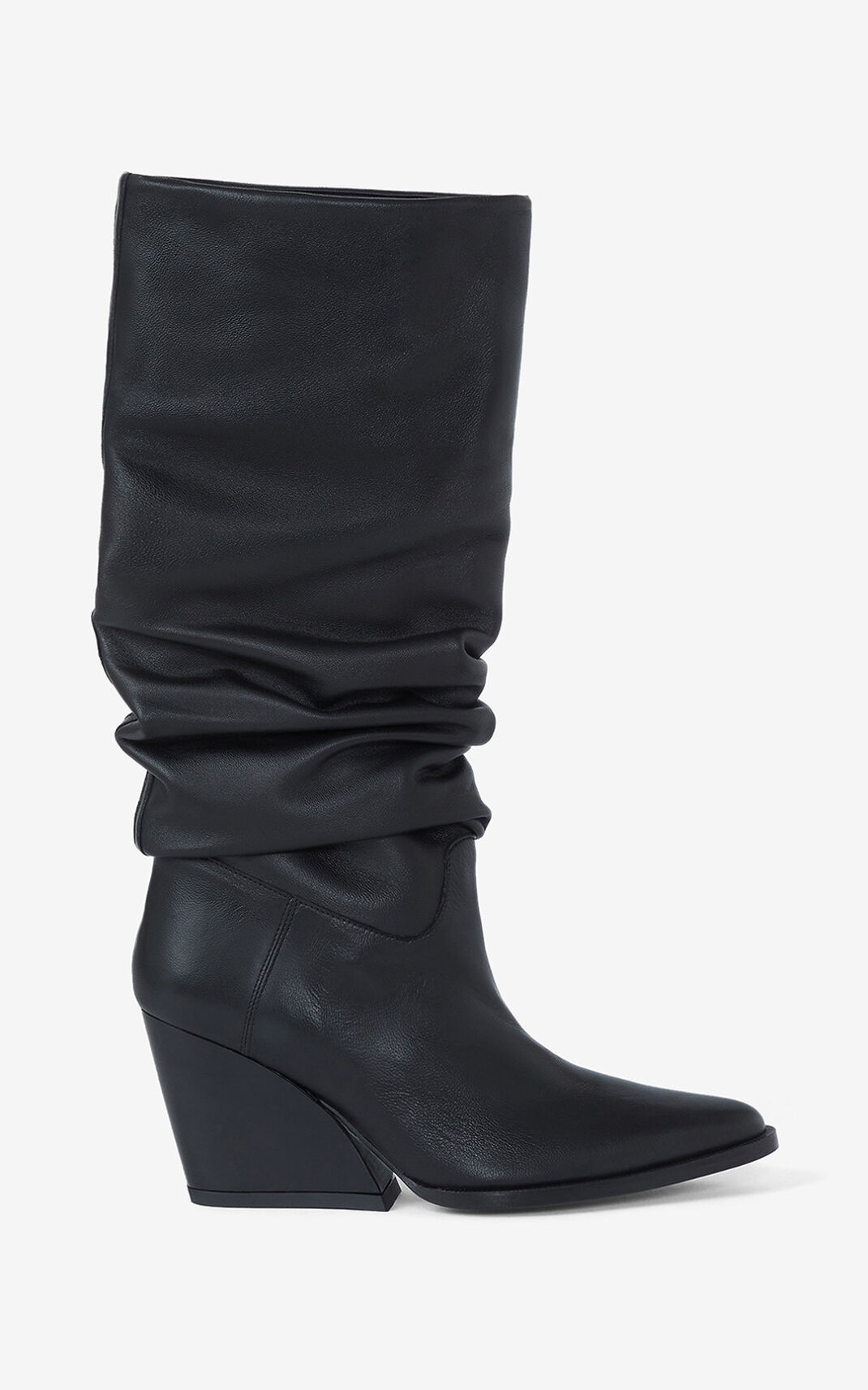 Botas Kenzo Billow Altas heeled Cuero Mujer Negras TOG638092